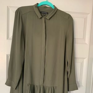 Olive green knee length dress size 4